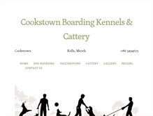 Tablet Screenshot of cookstownboardingkennels.com
